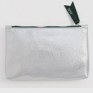 IPSY silver mini bag wallet crinkle leather glamorous bad girl winter